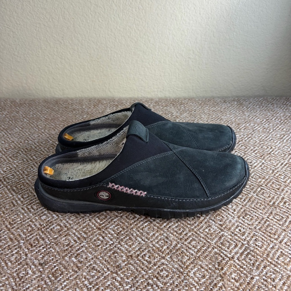 Timberland x Smartwool Power Lounger Clogs Sz 9 Black Suede Casual Outdoor Comfy